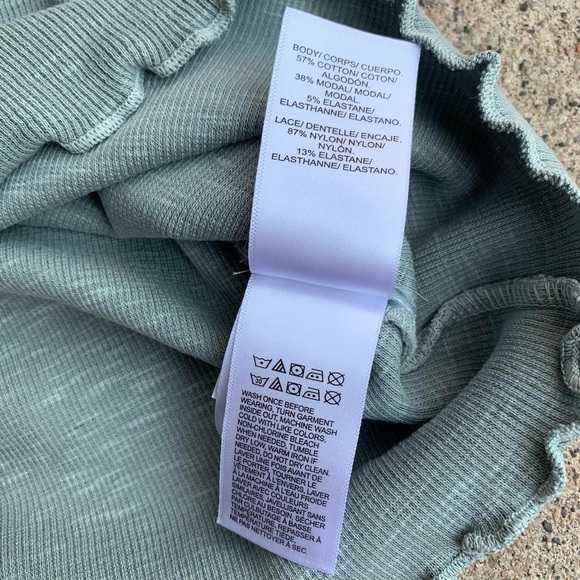 Sage Green Grunge Tank Top - Picture 6 of 7